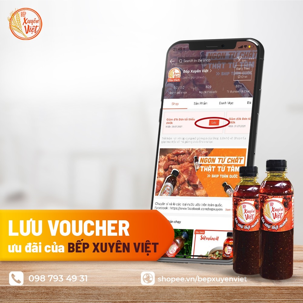 Sốt Ướp Thịt Nướng BBQ Bếp Xuyên Việt 400G Nước Ướp Thịt Hải Sản Tiện Lợi.