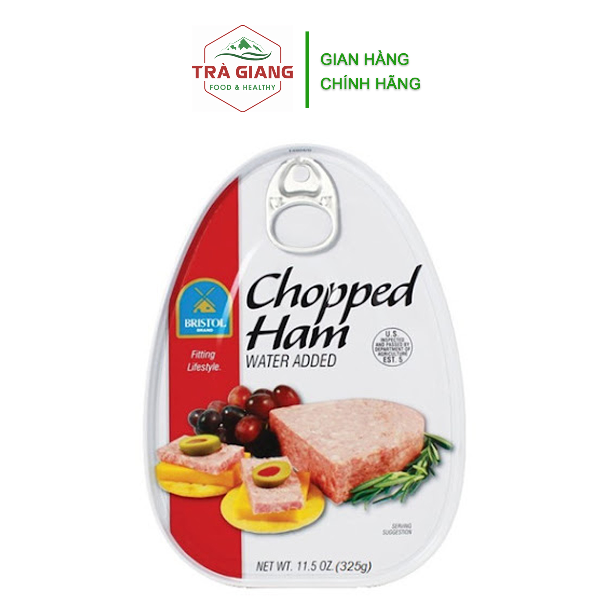 Thịt hộp xắt nhỏ Chopped Ham Bristol 325g