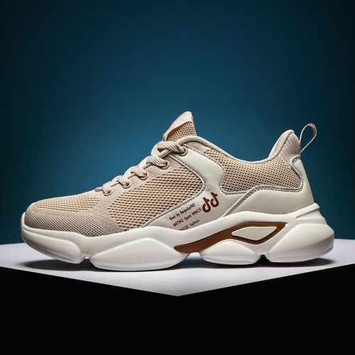 Giày tăng chiều cao nam, giày sneaker nam màu kem full size 40-44, giày thể thao nam chạy bộ tập gym cao cấp giá rẻ
