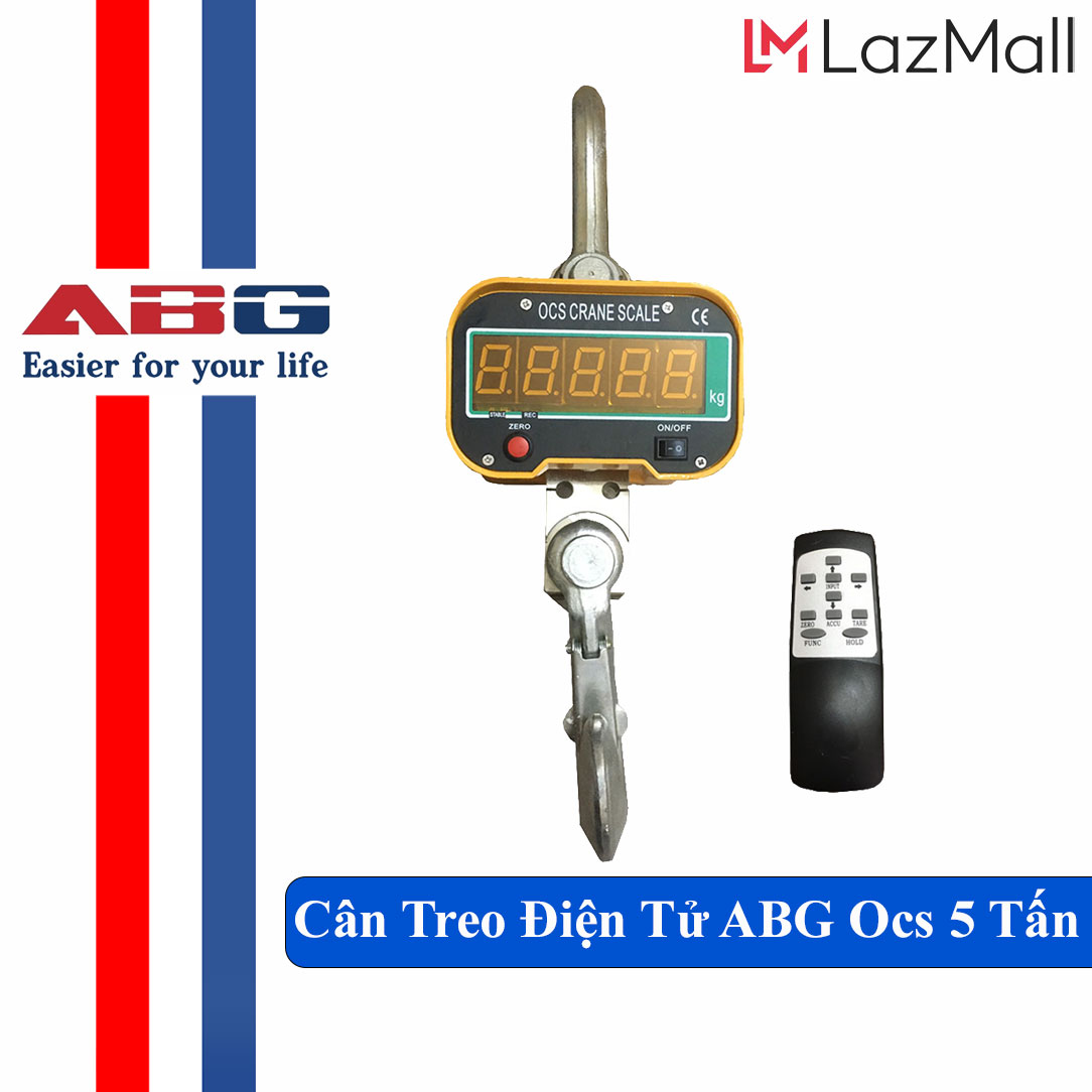 Cân treo điện tử abg ocs 5 tấn can treo cân điện tử dùng để cân hàng hóa trong công nghiệp và đời sống