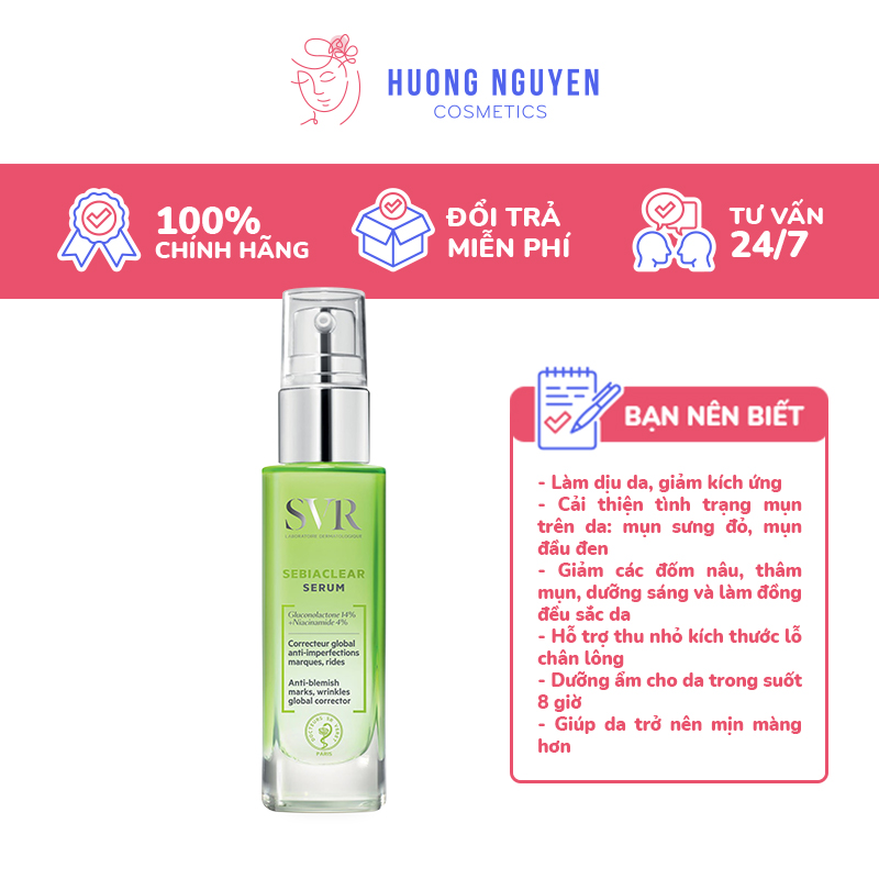 Tinh Chất Làm Giảm Mụn & Mờ Nám Và Nếp Nhăn SVR Seabiaclear Serum 30ml