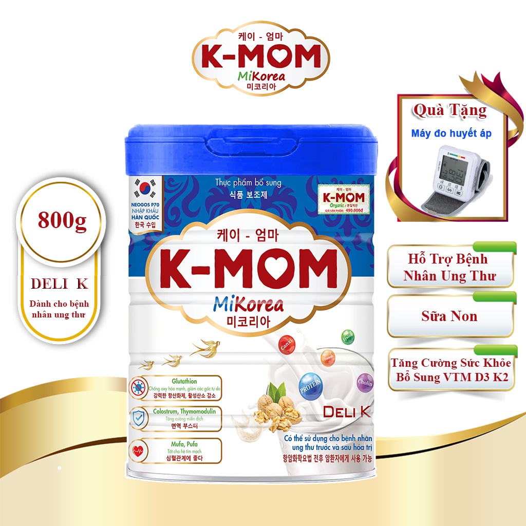 Sữa Bột Deli K 800g Cho bệnh nhân Ung Thư, Tăng Miễn Dịch, Chống Nhiễm Trùng