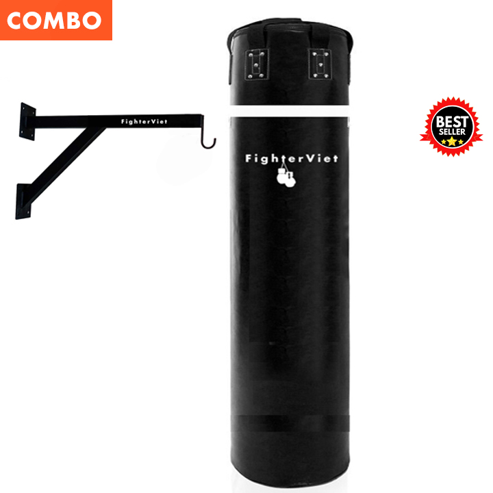 Combo siêu tiết kiệm : bao cát đấm bốc chính hãng 1m2 fighterviet + khung treo bao cát siêu bền