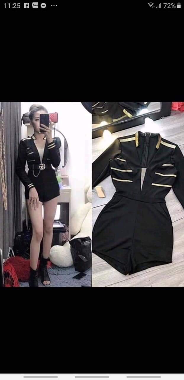 Jum short ánh nhũ tay dài