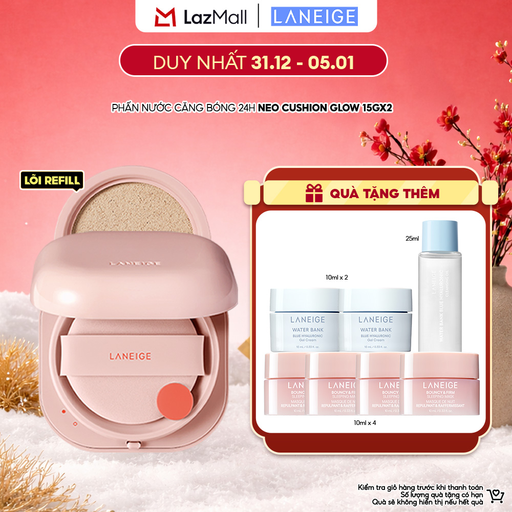 Phấn Nước Cho Lớp Nền Căng Bóng Tự Nhiên 24H Laneige Neo Cushion Glow 15G+ Kèm Lõi