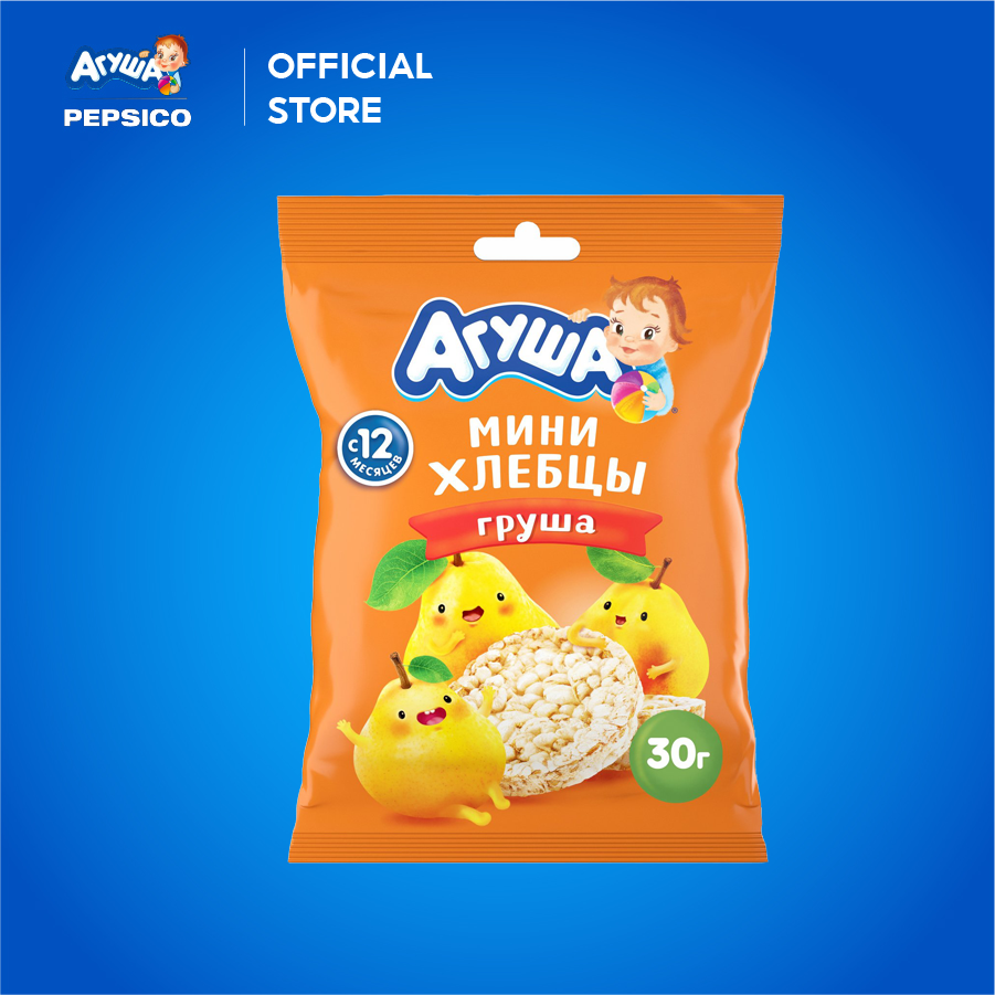 Bánh ăn dặm Agusha vị Lê 30g dành cho bé từ 12 tháng trở lên