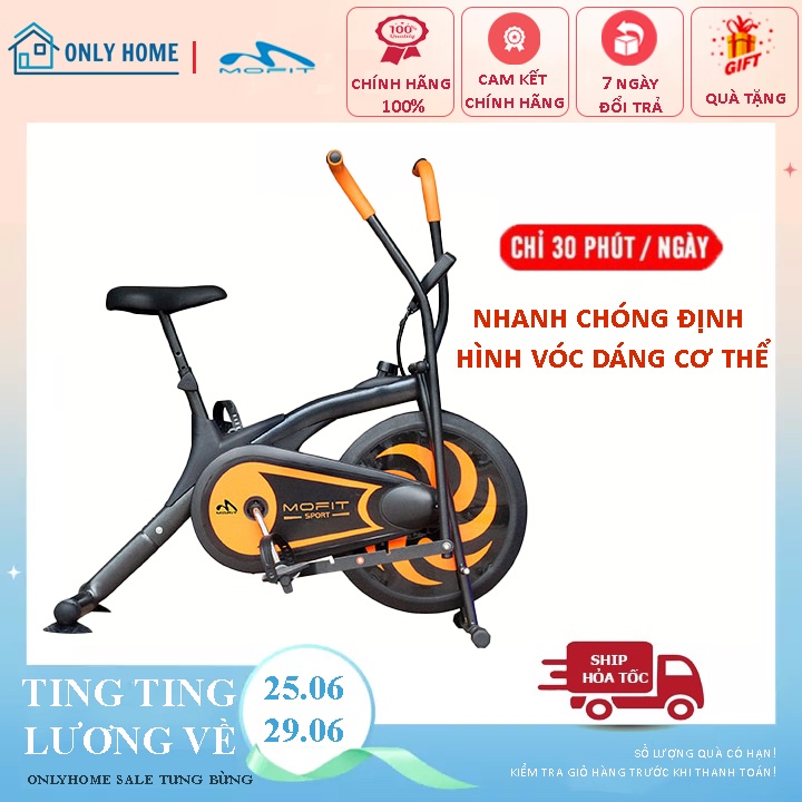 Xe đạp tập thể dục tại nhà MOFIT MO 2060 Xe đạp tập gym tại chỗ đa năng có đồng hồ điện tử - Bảo Hàn