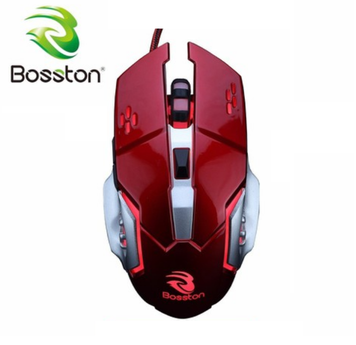Chuột game thủ đèn led có dây bosston bs-12 dpi 2400