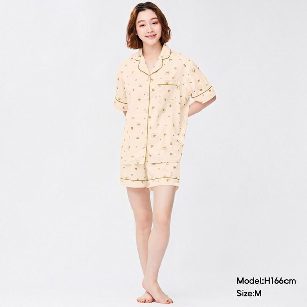 Bộ ngủ satin GU tag nhật thoai mái thoáng mát - Hải Anh Japan Store.