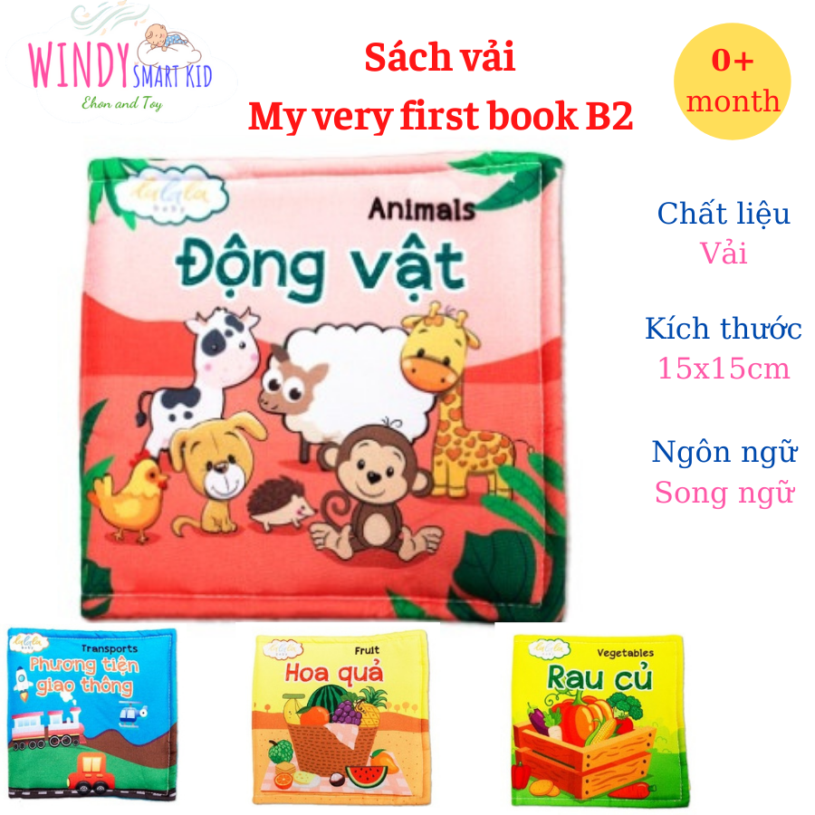 Sách vải my very first book b2 - thương hiệu lalala baby - sách cho bé windysmartkid