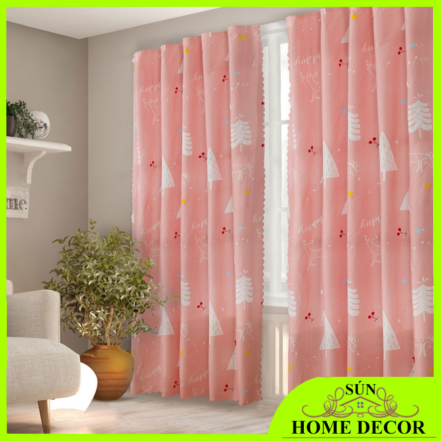 [CỠ LỚN 2M25 - HÀNG ĐẸP] Rèm che cửa sổ chất liệu 100% polyester cao cấp, rèm trang trí phòng khách phòng ngủ mang phong cách Bắc Âu, màn rèm treo tường