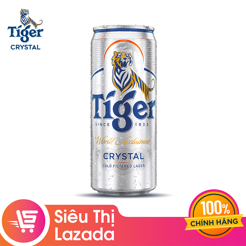 Thùng 24 lon Tiger Crystal lon cao mới