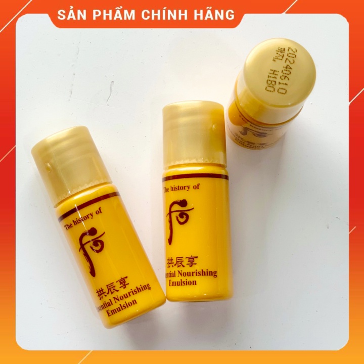 Sữa dưỡng Whoo vàng Essential Nourishing Emulsion siêu dưỡng ẩm da 5ml