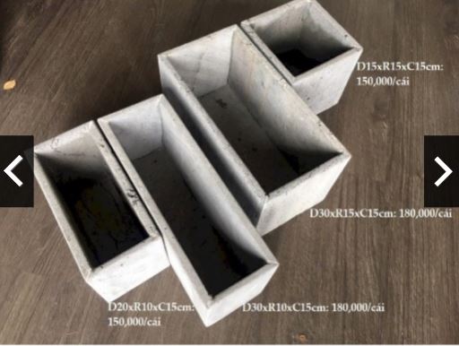 combo 4 chậu cây treo tường màu xám, đá tổ ong tự nhiên, hình chữ nhật và hình vuông, trồng cây treo ban công, treo giếng trời đẹp và độc đáo