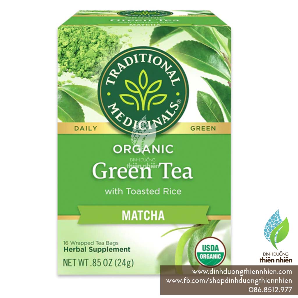 Trà Xanh Matcha Hữu Cơ Traditional Medicinals Organic Green Tea Matcha