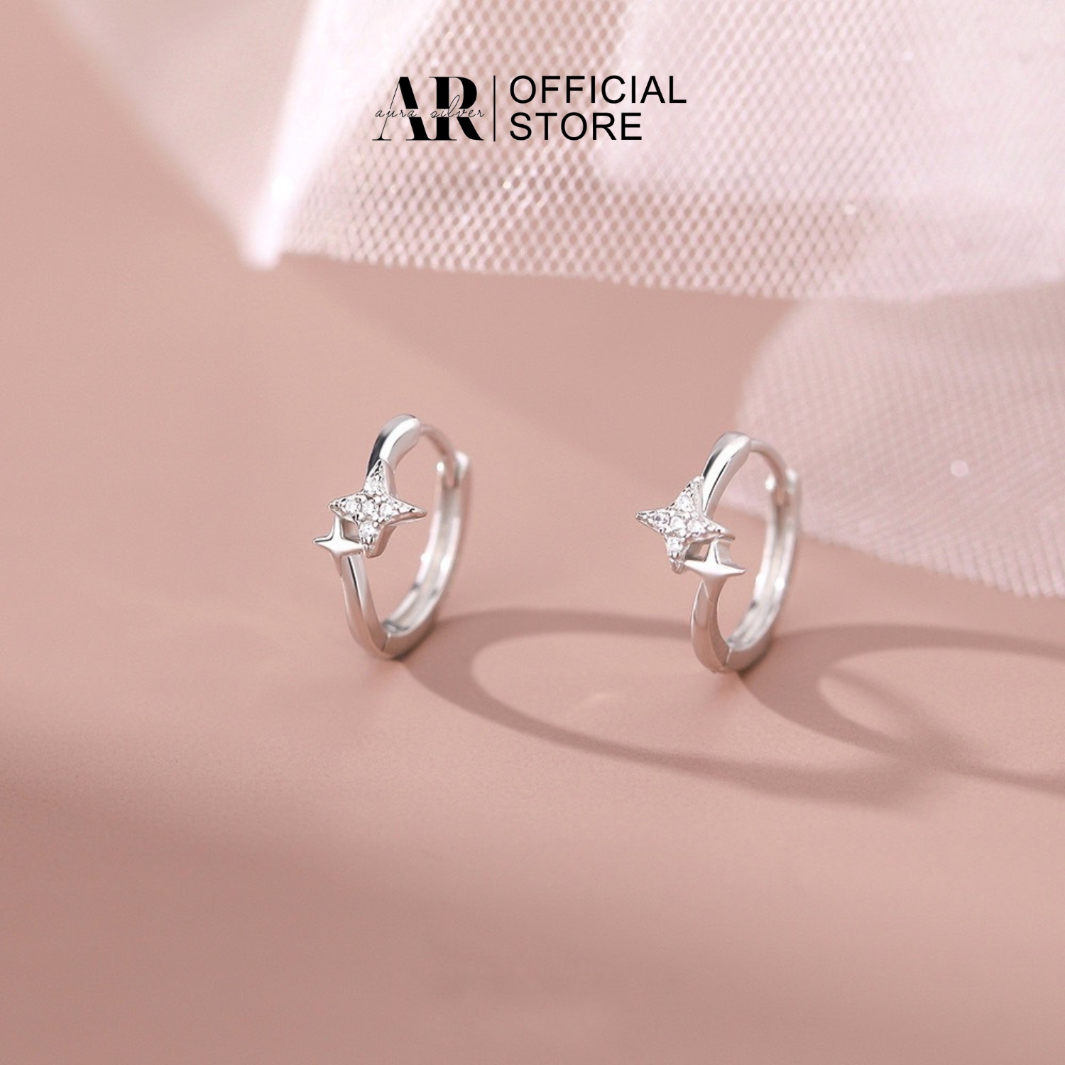 Bông tay bạc 925 khuyên tai starly-aura silver-kt61