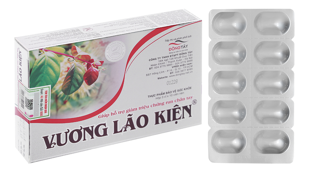 VƯƠNG LÃO KIỆN ( Hộp 30v ) - Hỗ trợ giảm triệu chứng chân tay run, phục hồi vận động