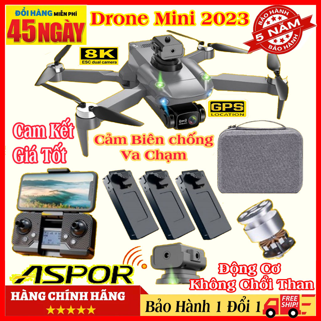 Máy Bay Flycam Drone Camera 8K Flaycam K998 Max G.P.S Cảm Biến Tránh Vật