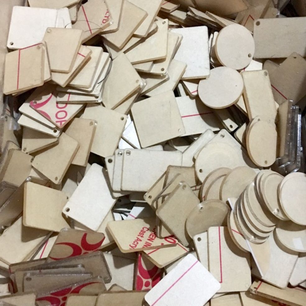 5 cặp(10 miếng) phôi mica làm móc khóa