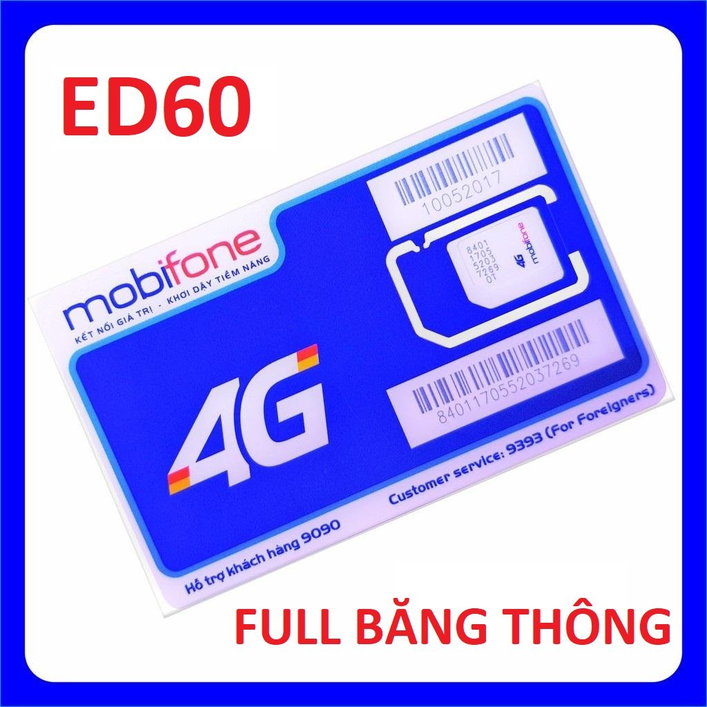 SIM 4G MOBI BL5GT , DIP50 ED60 XÀI THAGA CHỈ 60K/THÁNG PHỦ SÓNG ...