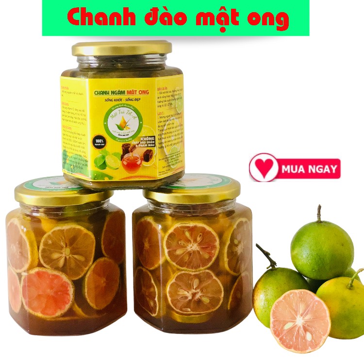 Chanh đào mật ong, bổ sung vitaminC, tăng đề kháng, trừ ho, thải độc cơ thể, đẹp da, giảm cân tự nhiên