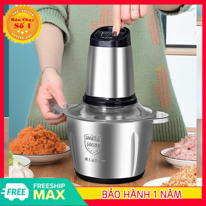 Máy Xay Thịt Cối Inox 304, Máy xay sinh tố, Máy xay tiêu tỏi ớt, Máy xay thức ăn dặm cho bé