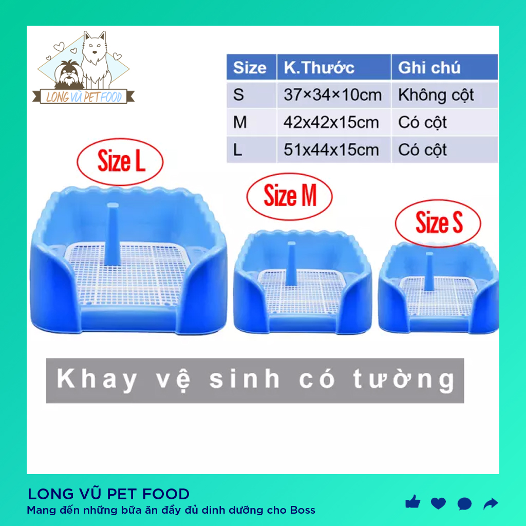Khay vệ sinh dạng bức tường cho chó đực và cái , bằng nhựa cao cấp, có tường ngăn chất bẩn bắn ra ngoài
