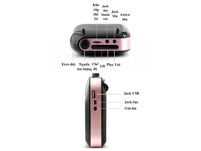 Máy trợ giảng không dây aporo t20 uhf - có chức năng ghi âm