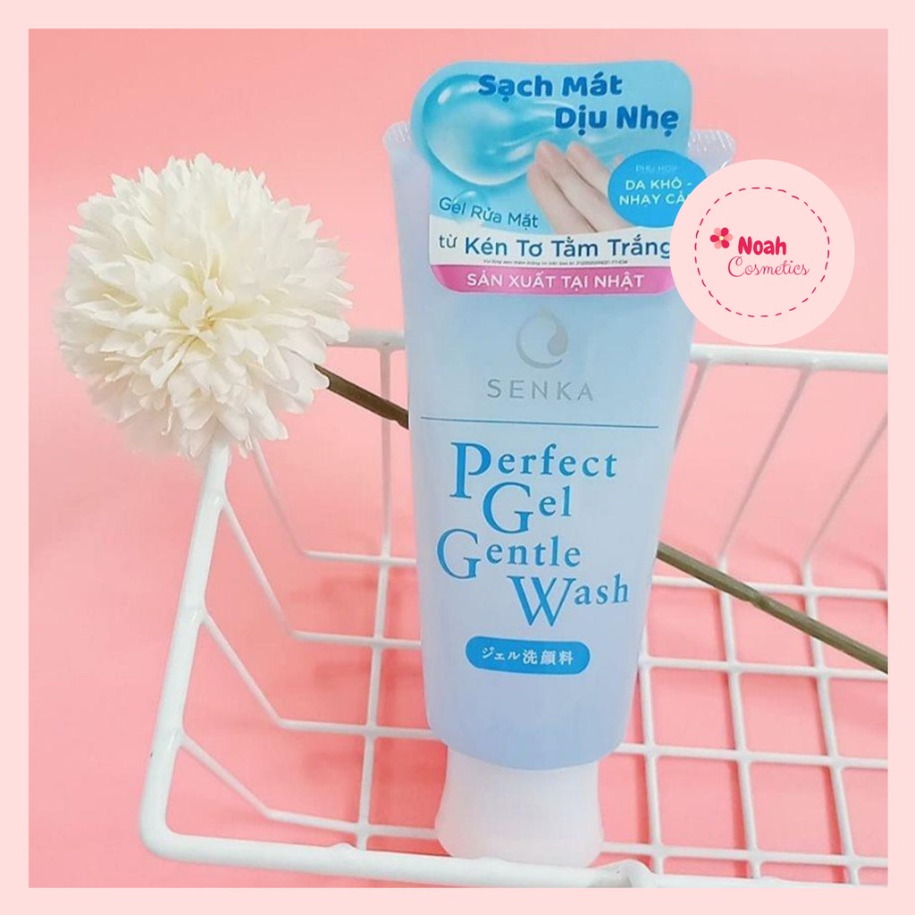 Gel Sữa Rửa Mặt Kén Tơ Tằm Trắng Senka Perfect Gel Gentle Wash