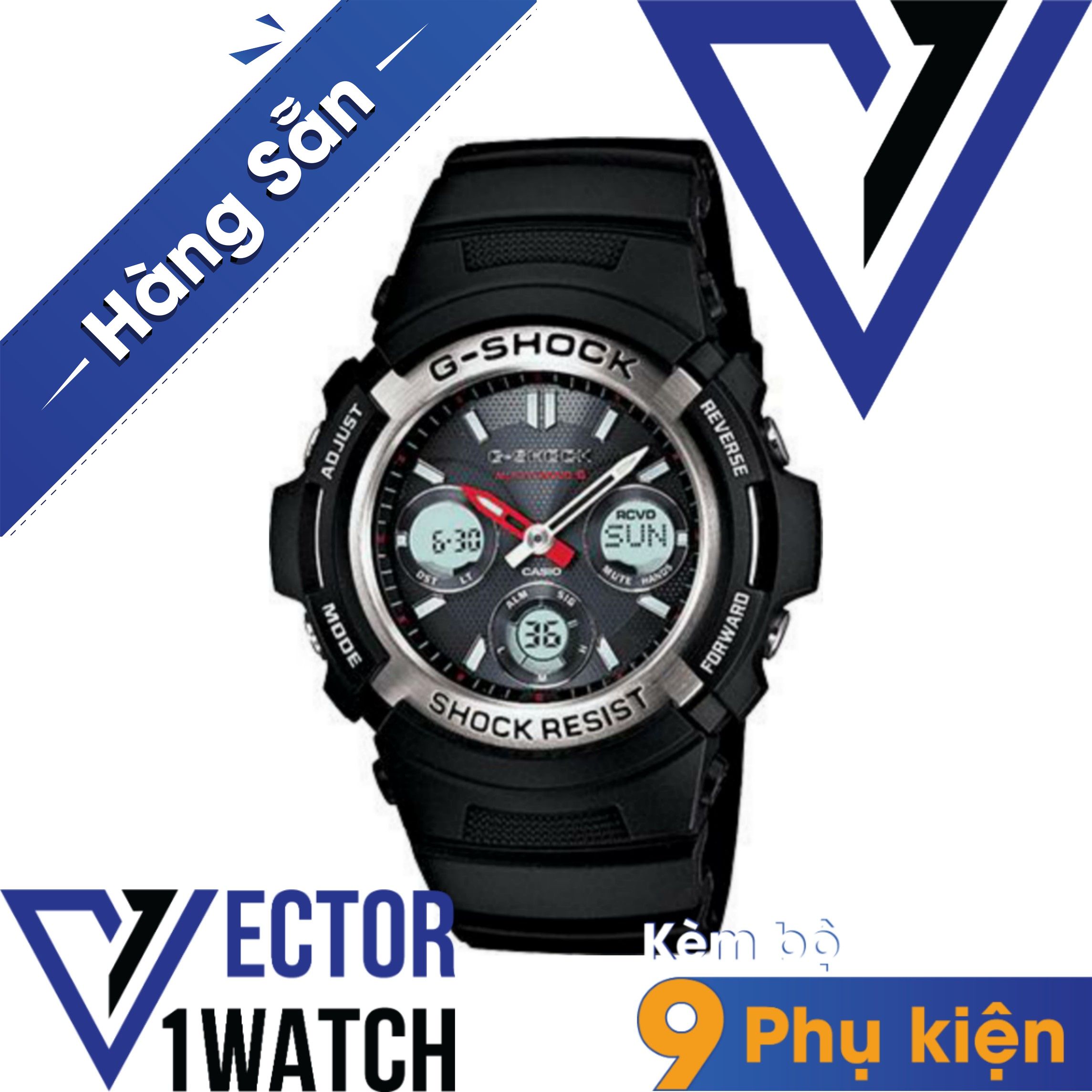 Đồng hồ thể thao nam nữ G-Shock AWG-M100-1A Full phụ kiện