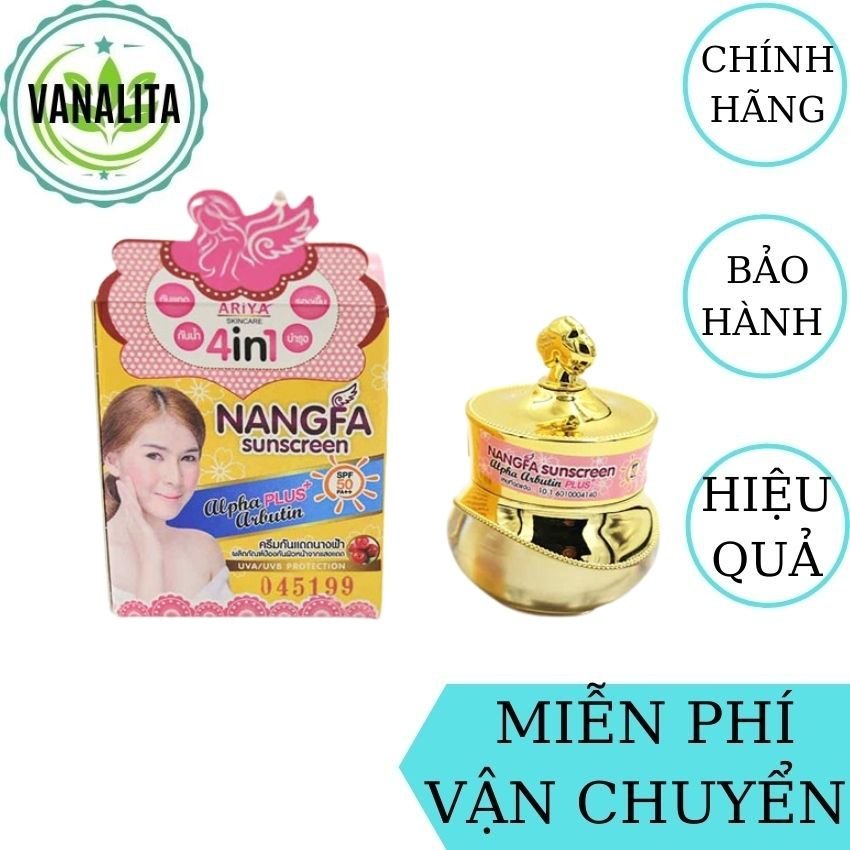 [FreeShip] Kem Chống Nắng Che Khuyết Điểm NANGFA 4in1 Thái Lan VANALITA giúp chống nắng, nâng tông da, kiềm dầu, làm kem nền - 5g