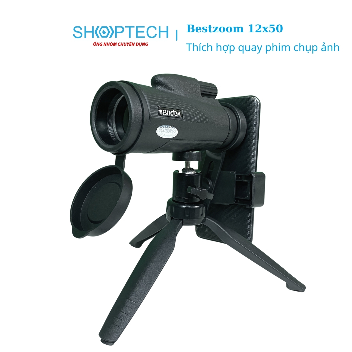 Ống nhòm 1 mắt Bestzoom 12x50 - Độ phóng đại 12x - Tầm nhìn xa 5000m, siêu nét