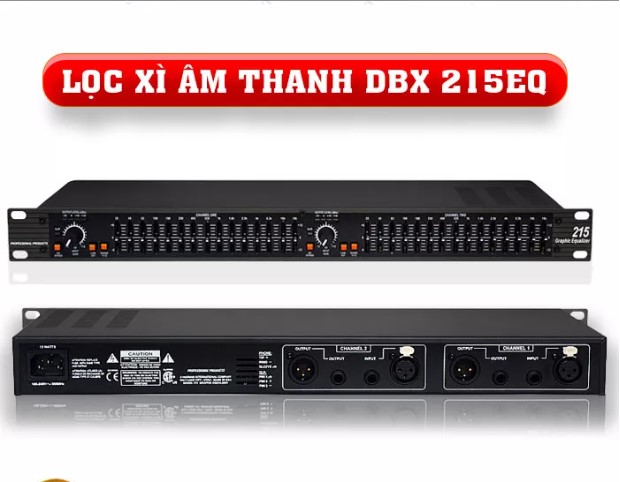 Lọc Xì Equalizer Lọc Xì Âm Thanh DBX 215EQ 2 Kênh 30 Cần Chỉnh Sắc Nét Từng Âm Thanh Tính Năng Cân Bằng Tần Số Giúp Cho Tiếng Treble Trong Trẻo Tiếng Bass Mạnh Mẽ Tiếng Xì Chuyên Nghiệp