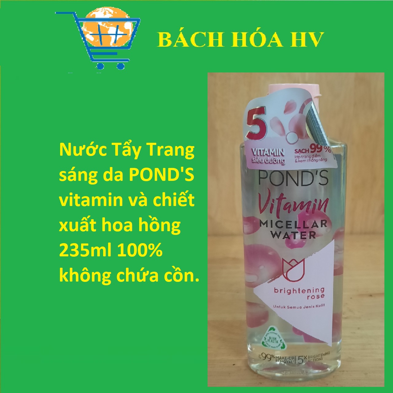 Nước tẩy trang sáng da pond's vitamin 235ml - bach hoa hv