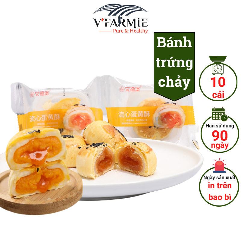 Bánh trứng chảy ngàn lớp combo 10 cái, 20 cái - Bánh ngọt nhân lòng đỏ trứng Aidebao