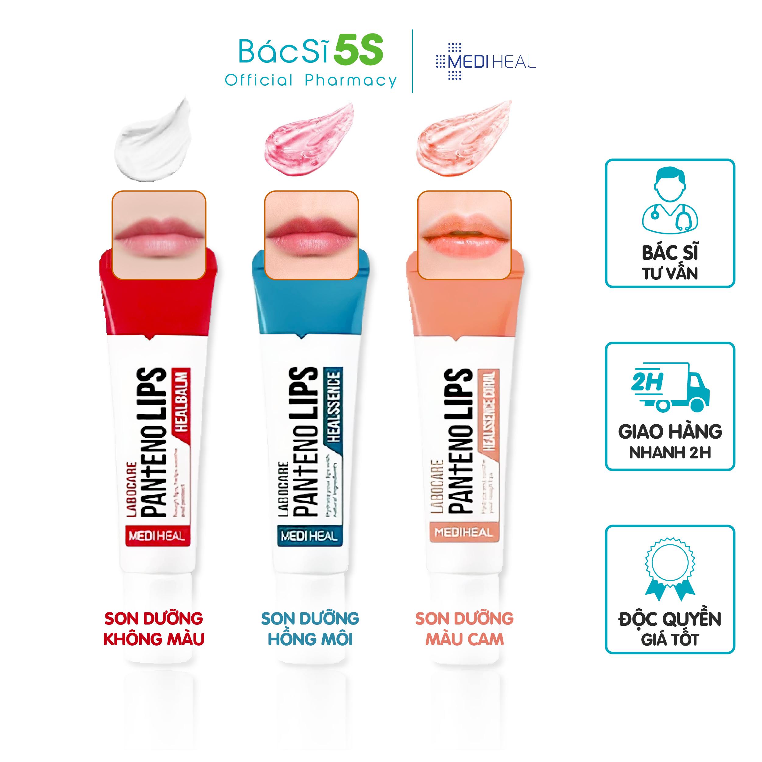 Son dưỡng Mediheal Labocare Panteno Lips - son dưỡng môi Mediheal giảm thâm môi làm hồng môi