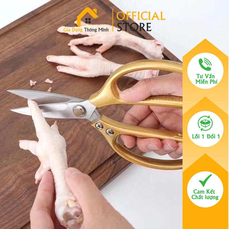 Kéo cắt gà kéo nhật làm bếp đa năng cắt vải cắt giấy siêu sắc
