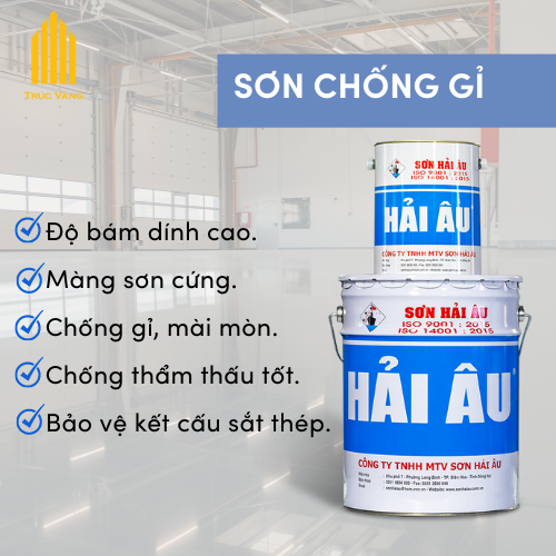 Sơn chống gỉ Hải Âu chống mài mòn trong môi trường nước biển, hóa chất - 1L, 5L, 20L