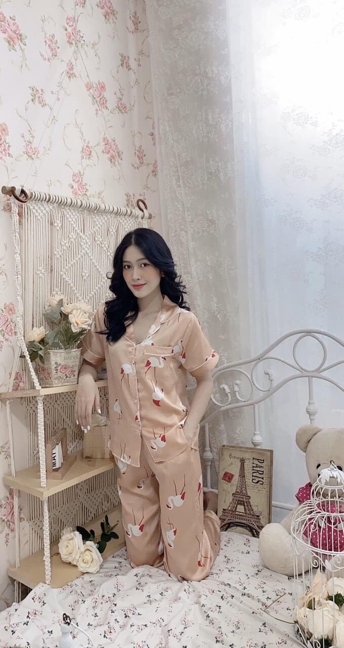 PIJAMA CHẤT VẢI LỤA MỀM MÁT IN HÌNH HOẠT HÌNH SIÊU CUTE
