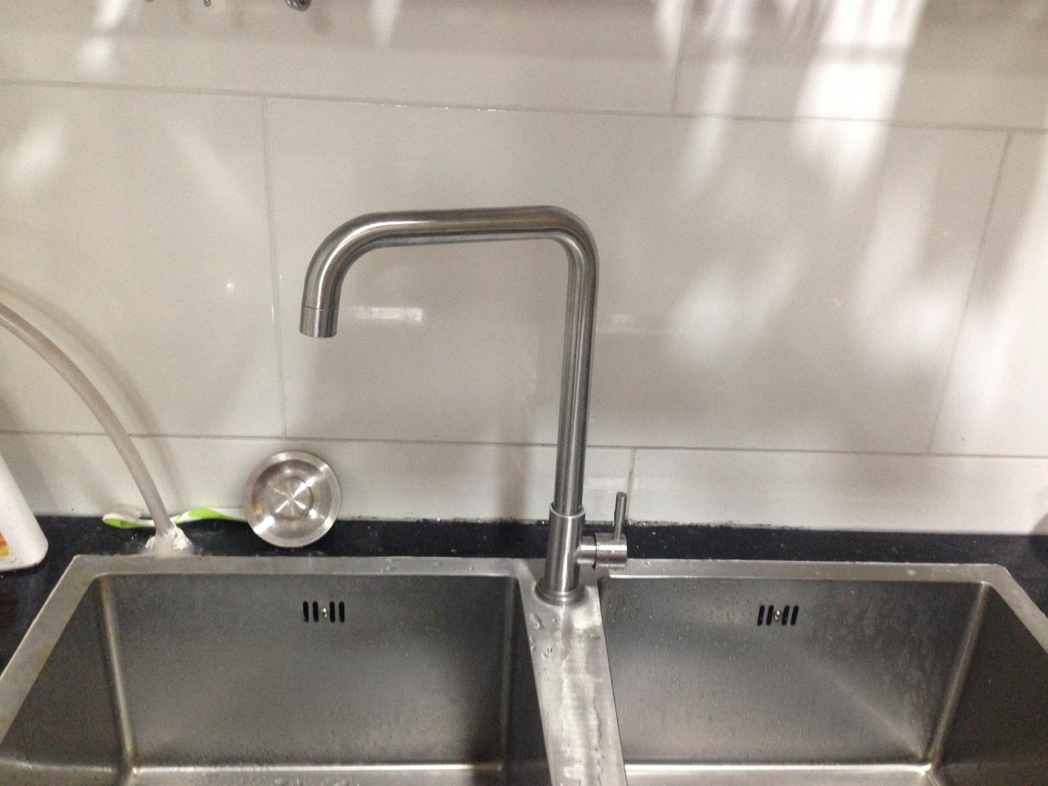 Vòi rửa chén lạnh cần vuông cao cấp inox 304