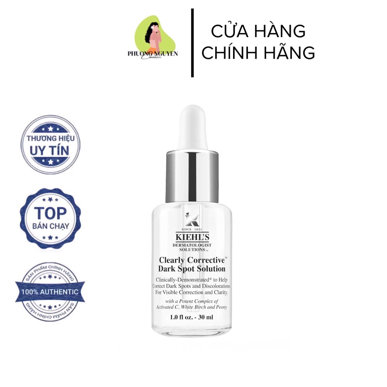 Tinh Chất Dưỡng Trắng Ngừa Thâm Kiehl's Clearly Corrective Dark Spot Solutiont