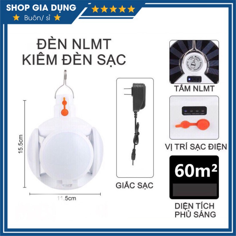Đèn led tích điện năng lượng mặt trời hình cánh hoa siêu sáng công suất 100w có 5 chế độ sáng