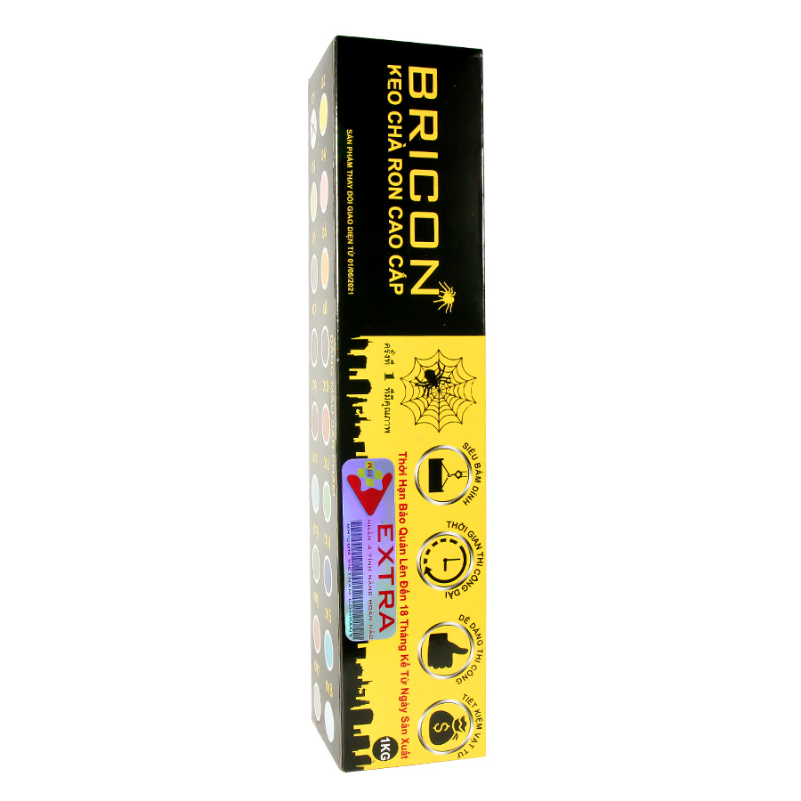 Keo chà ron bricon hộp extra - dùng cho nhà tắm, hồ bơi - màu trắng