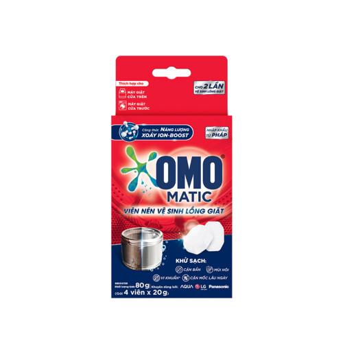 Hộp 4 Viên Nén Vệ Sinh Lồng Giặt OMO Matic 80gr