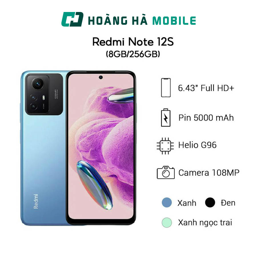 Điện thoại redmi note 12s 8gb/256gb - chính hãng
