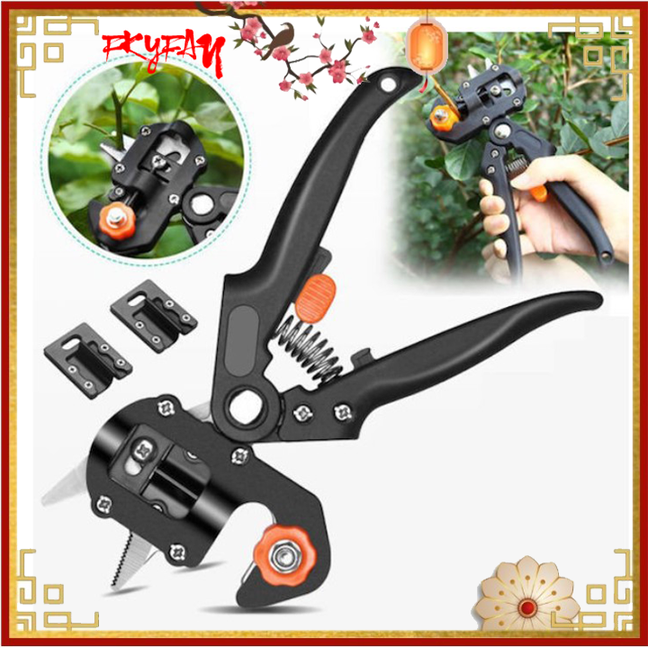 Kéo Cắt Tỉa Đa Năng Kéo Chiết Ghép Cành Cây Đa Năng Tặng kèm thêm 2 lưỡi thay thế Kéo Chiết Cành, Ghép Cảnh Đa Năng Máy Cắt Cành Cây Bonsai Trong Vườn Dụng Cụ Kéo Làm Vườn