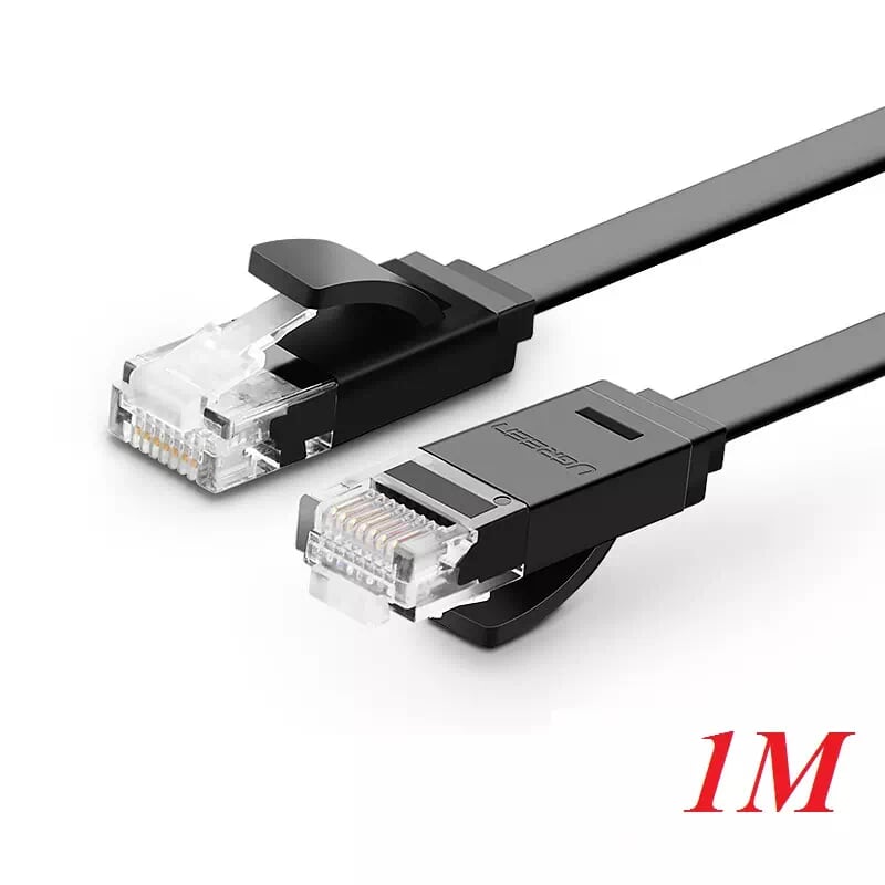 Ugreen 50173 1m màu đen cáp mạng lan cat6 dây dẹt nw102
