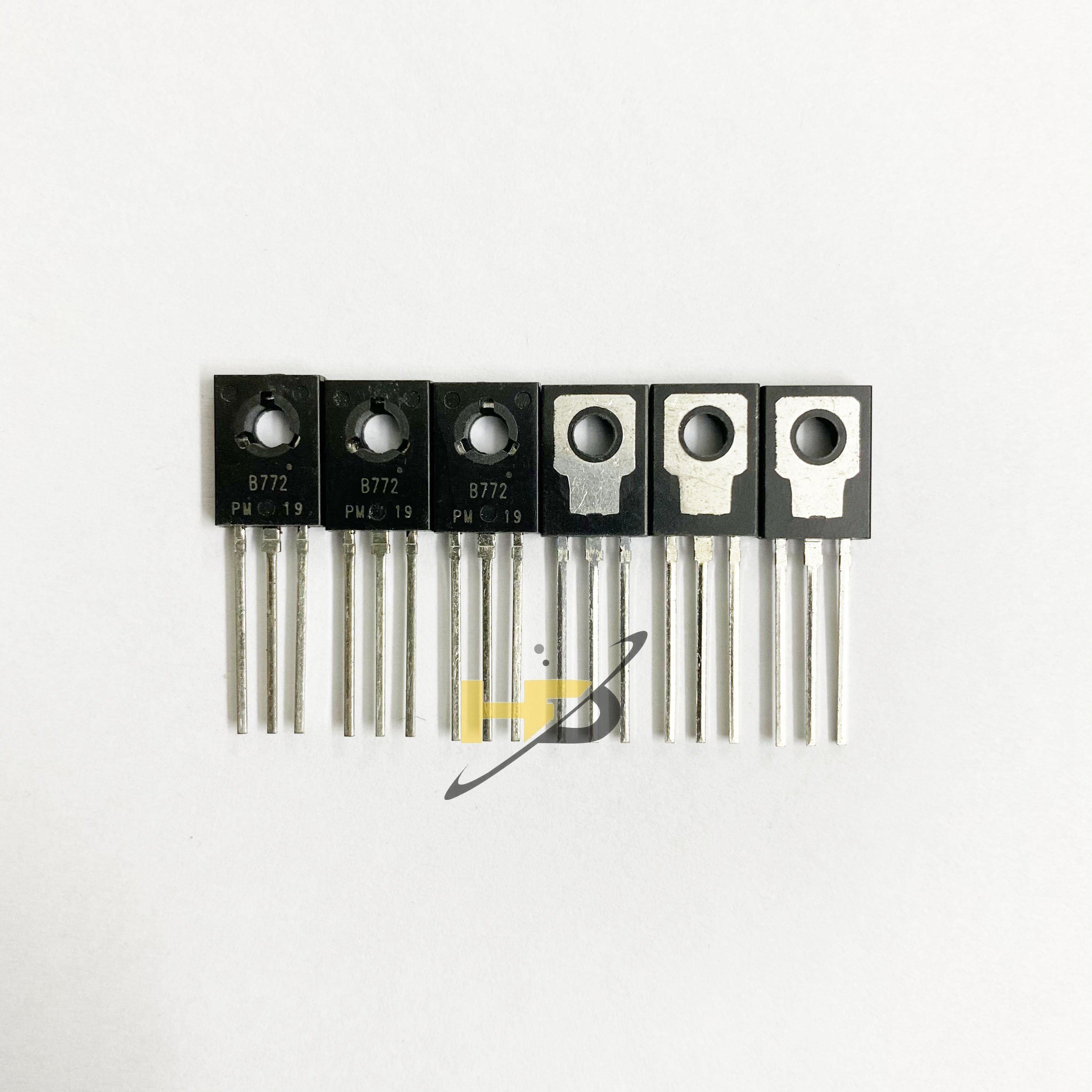 Linh kiện bán dẫn, transistor chân cắm b772 pnp 3a 30v, trans b772 loại tốt