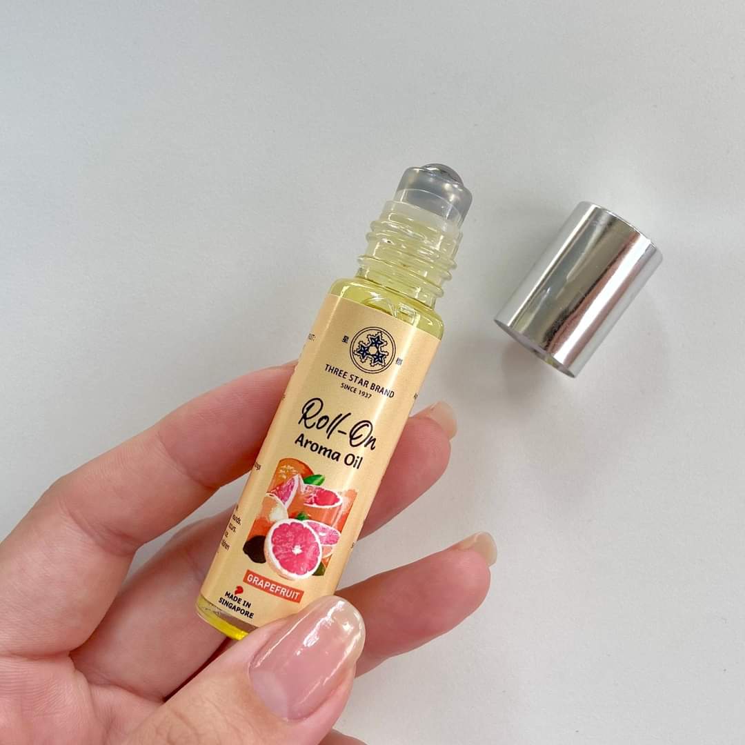 Dầu gió thảo mộc dạng lăn Three Star Brand 10ml / Chính hãng nội địa Singapore / Dầu bi lăn, dầu lăn