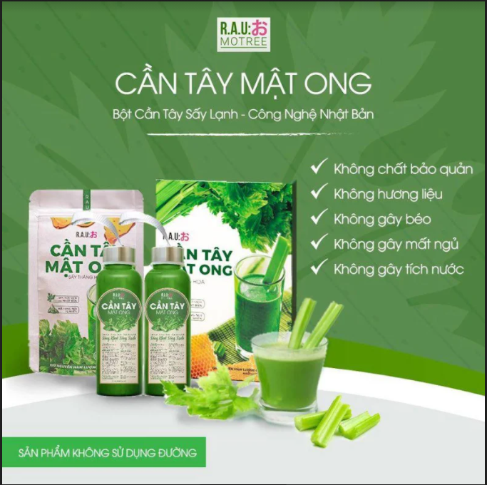 [HCM]Cần Tây Mật Ong 70gram - Mua 3 hộp tặng 1 bình thủy tinh cao cấp